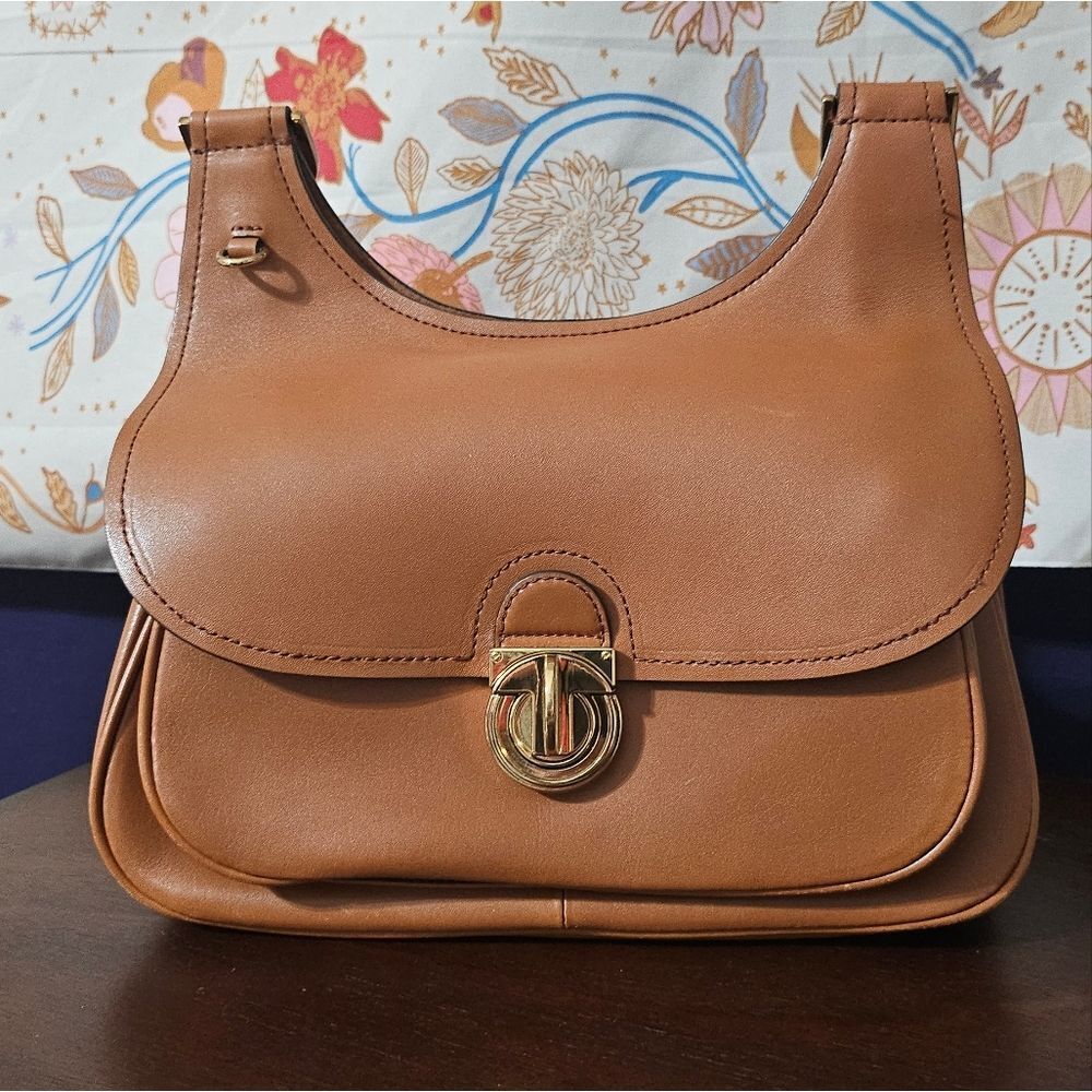 Tory Burch Leather Saddle Bag